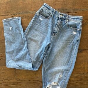 AE Distressed mom jeans